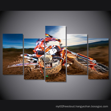 HD Printed Motocross Painting on Canvas Room Decoration Print Poster Picture Canvas Mc-069